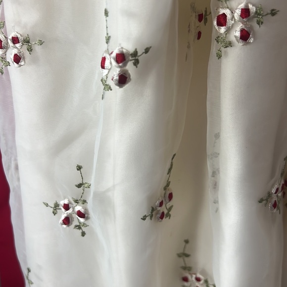 Red and White Floral Dress - Picture 2 of 6